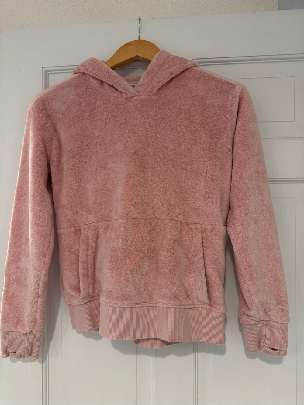 Athleta Plush Hooded Pullover in Light Pink